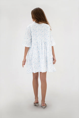 Annalise dress - Blue floral Kjole May 