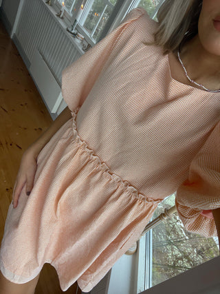 Lina poplin dress - orange Kjole May 