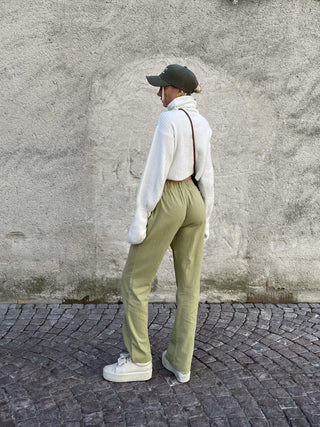 Linen pants - green Bukser May 
