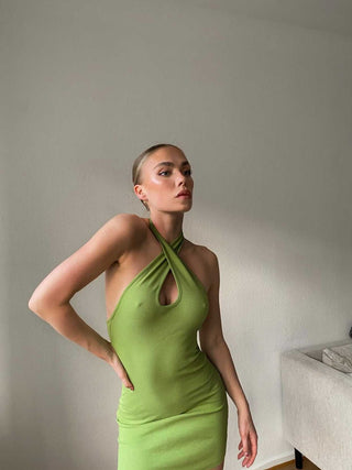 Nyt 7 - grøn kjole top May 