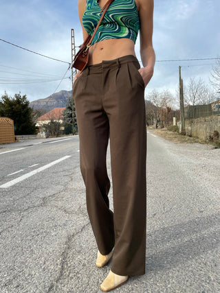 Staple pants - dark brown Bukser May 