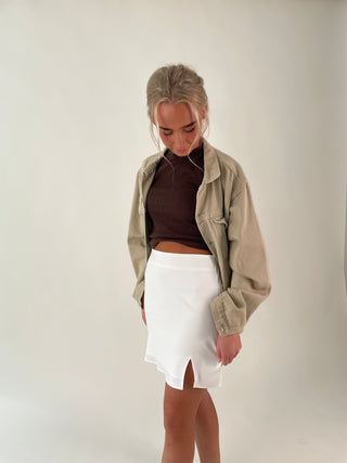 Vintage classic skirt - white Nederdel May 